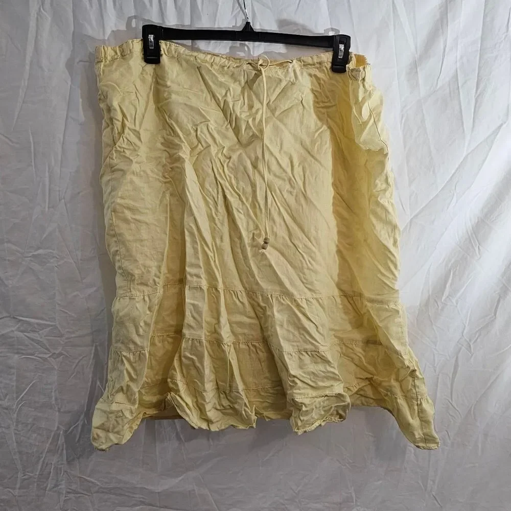 Vintage y2k merona yellow plus size skirt